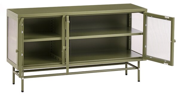 Vitrin DEVON Fém 115 cm Zöld