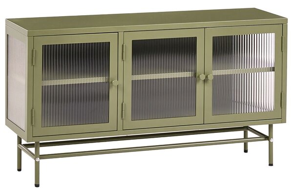 Vitrin DEVON Fém 115 cm Zöld