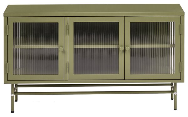 Vitrin DEVON Fém 115 cm Zöld