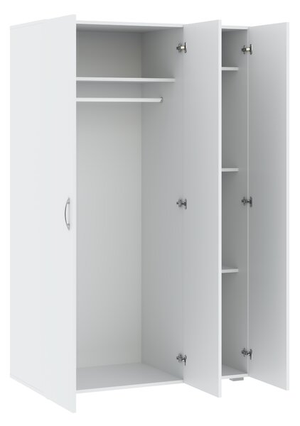 Háromajtós szekrény 111 cm RICHLAND - fehér