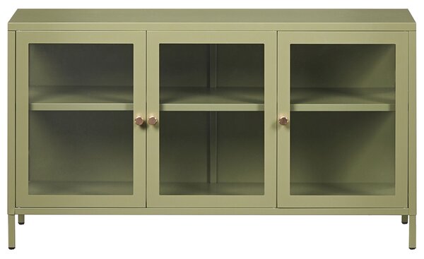 Vitrin NEWPORT Fém 115 cm Zöld