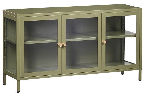 Vitrin NEWPORT Fém 115 cm Zöld