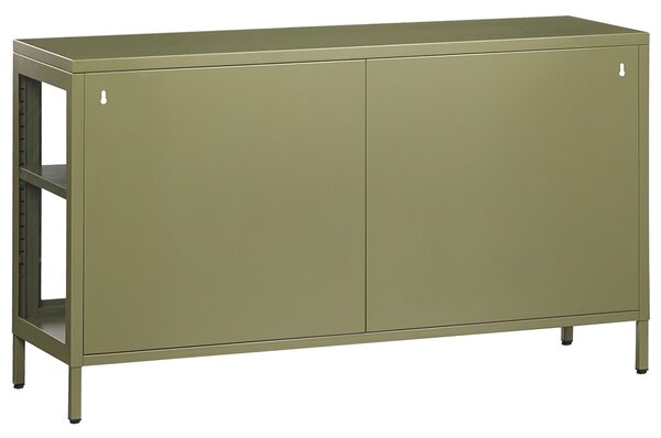 Vitrin NEWPORT Fém 115 cm Zöld