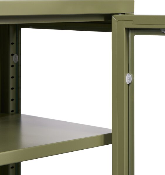 Vitrin NEWPORT Fém 115 cm Zöld
