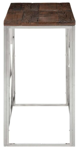 VidaXL Tálalóasztal - Rusztikus Fa és Acél - 90x40x70cm