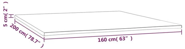 VidaXL Matractakaró - 5 cm Vastag - 160x200 cm