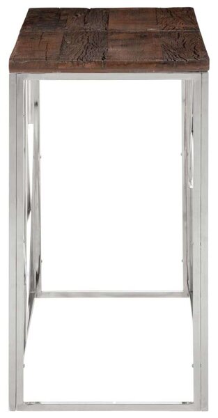 VidaXL Tálalóasztal - Rusztikus Fa és Acél - 90x40x70cm