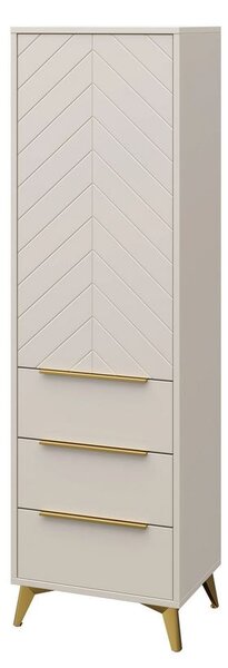 Keskeny gardrób 54 cm fiókokkal XELA - homokbézs