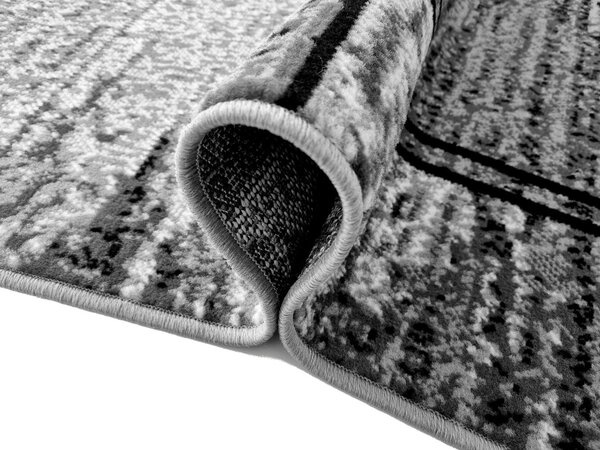 Szőnyeg 160x220 cm LUKEN téglalap alakú - szürke / fekete