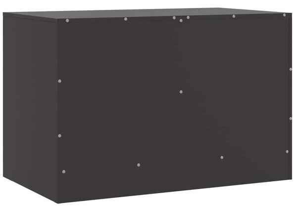 VidaXL Acél TV-szekrény Szett - Fekete - 134x39x44 cm