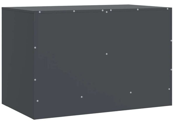 VidaXL 2 db antracitszürke acél éjjeliszekrény 67 x 39 x 44 cm
