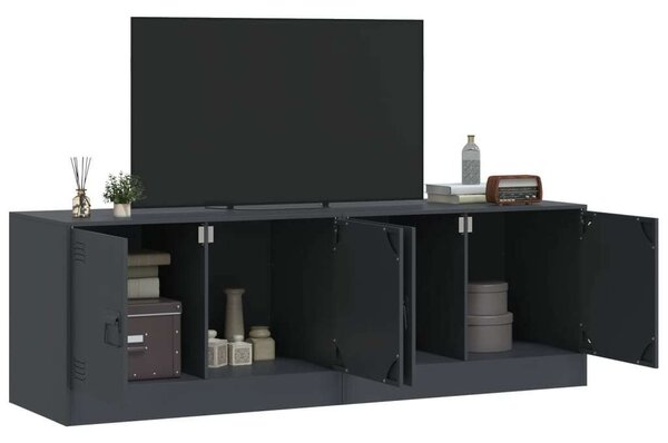 VidaXL 2 db antracitszürke acél éjjeliszekrény 67 x 39 x 44 cm