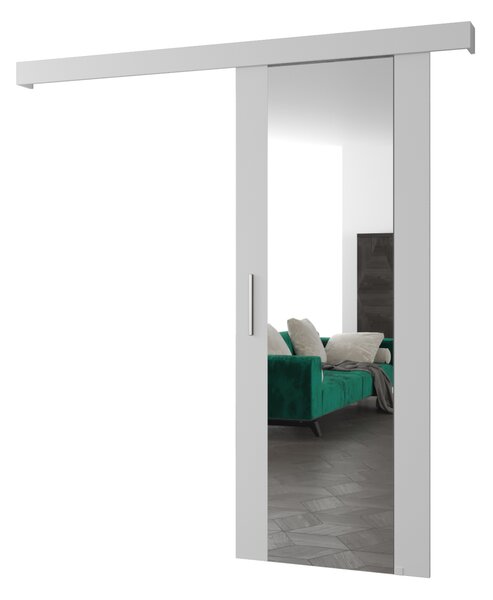 Tolóajtó ezüst fogantyúval SALOME 2 - 70 cm, fehér