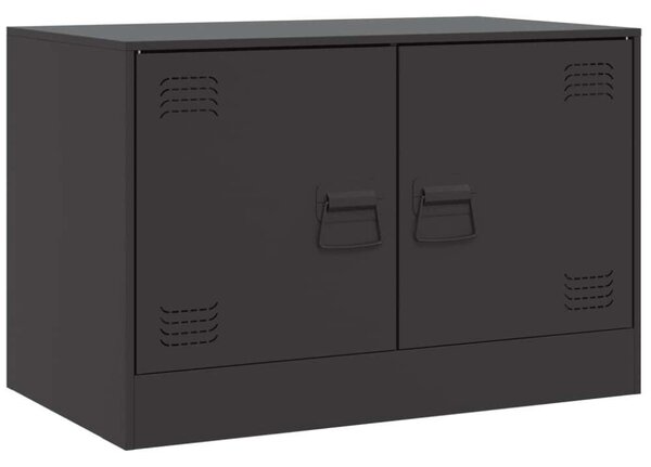 VidaXL Acél TV-szekrény Szett - Fekete - 134x39x44 cm