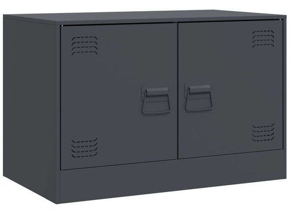 VidaXL 2 db antracitszürke acél éjjeliszekrény 67 x 39 x 44 cm