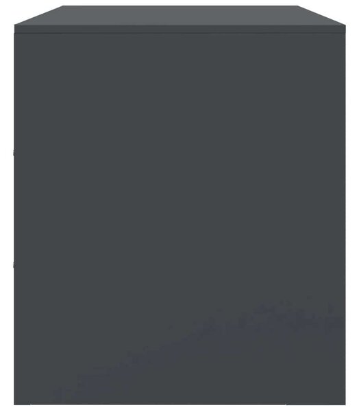 VidaXL 2 db antracitszürke acél éjjeliszekrény 67 x 39 x 44 cm