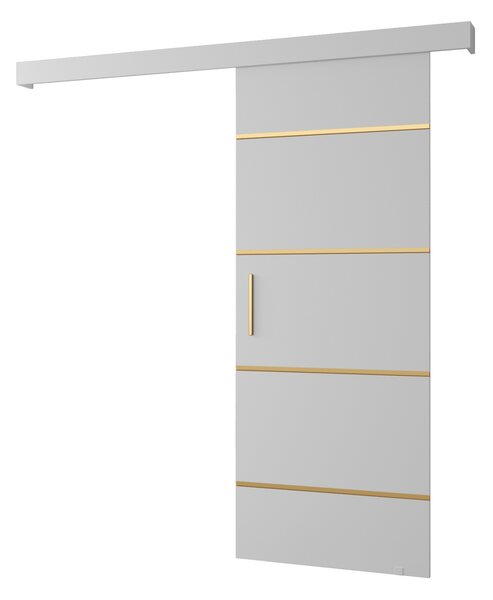 Tolóajtó arany fogantyúval SALOME 4 - 70 cm, fehér