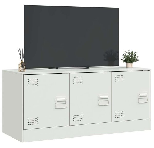 VidaXL Acél TV-szekrény - Fehér - 99x39x44 cm
