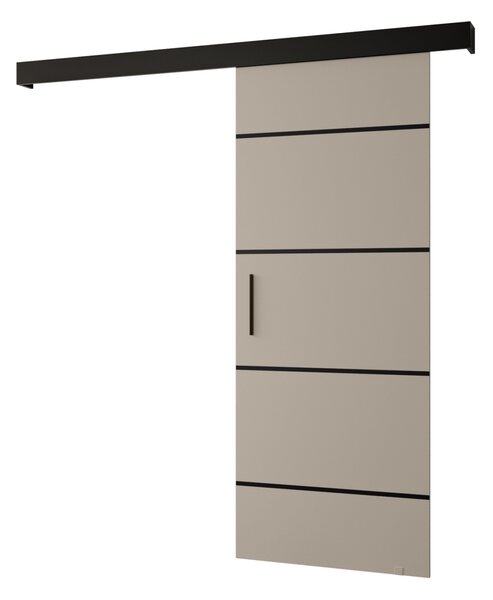 Tolóajtó fekete fogantyúval SALOME 4 - 80 cm, kasmír / fekete