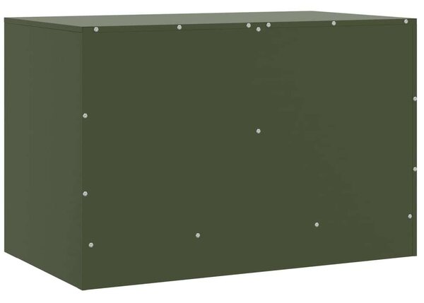 VidaXL Acél TV Szekrény - 2 db - Olívazöld - 67x39x44 cm