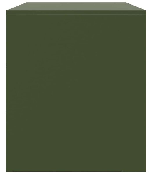 VidaXL Acél TV Szekrény - 2 db - Olívazöld - 67x39x44 cm
