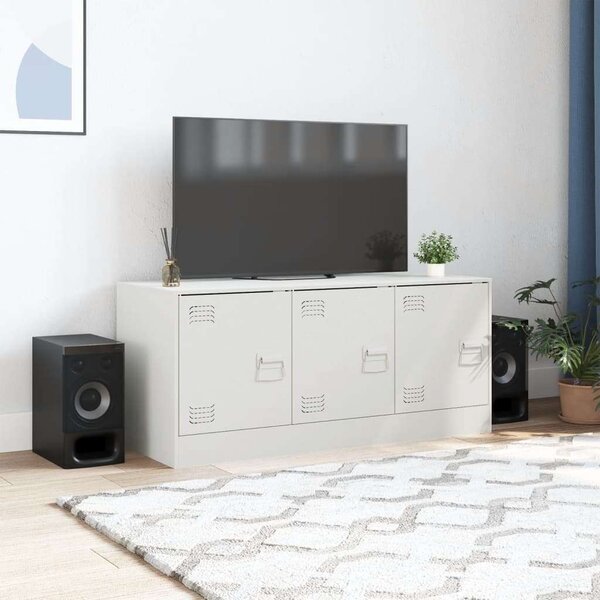 VidaXL Acél TV-szekrény - Fehér - 99x39x44 cm