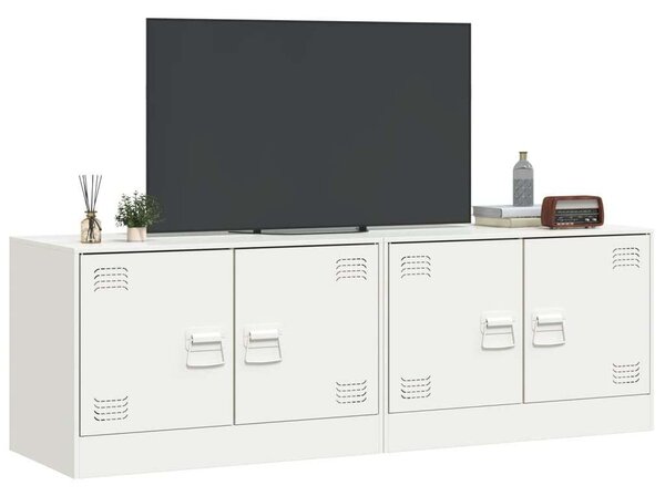 VidaXL Acél TV-szekrény szett - 2 db Fehér - 67x39x44 cm
