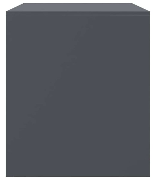VidaXL 2 db antracitszürke acél éjjeliszekrény 67 x 39 x 44 cm