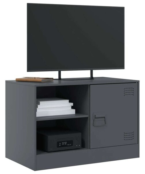 VidaXL 2 db antracitszürke acél éjjeliszekrény 67 x 39 x 44 cm