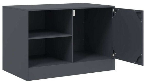 VidaXL 2 db antracitszürke acél éjjeliszekrény 67 x 39 x 44 cm