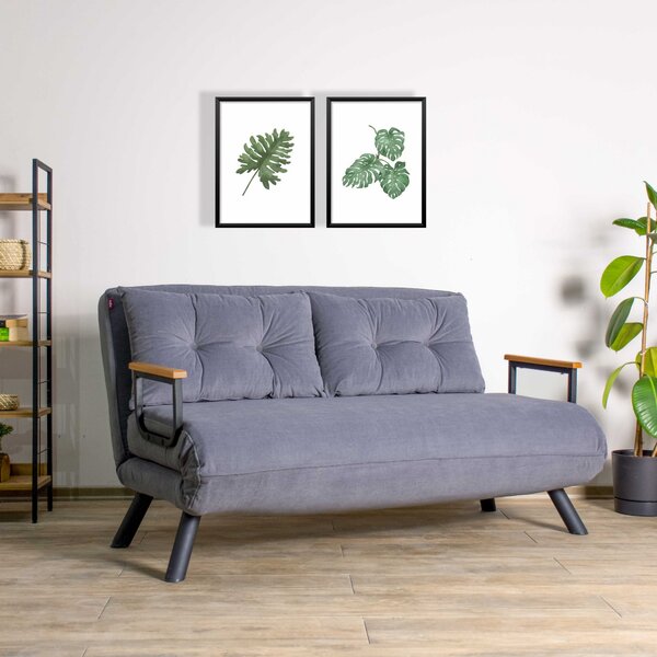 Kanapé futon Sandy (szürke)