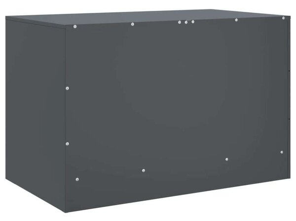 VidaXL 2 db antracitszürke acél éjjeliszekrény 67 x 39 x 44 cm