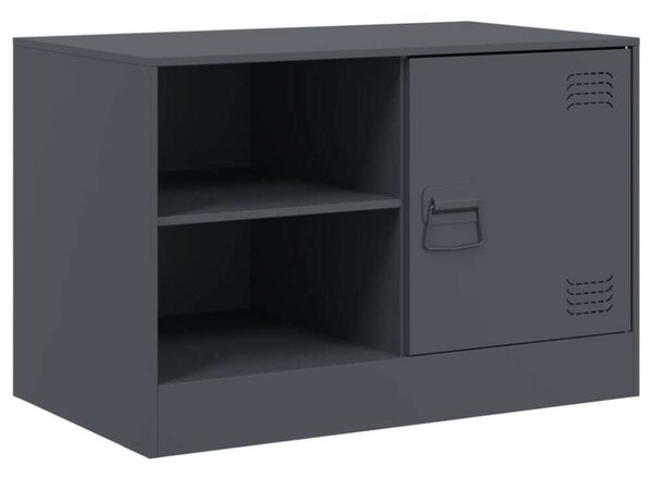 VidaXL 2 db antracitszürke acél éjjeliszekrény 67 x 39 x 44 cm