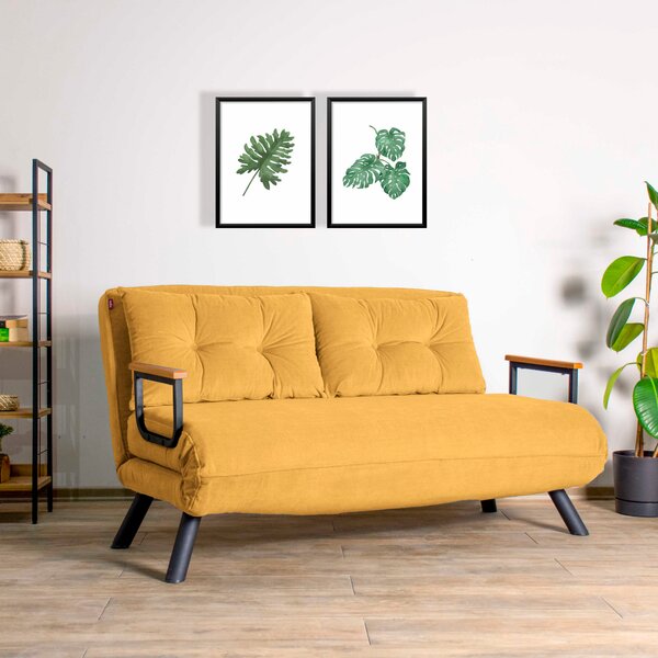 Kanapé futon Sandy (mustár)