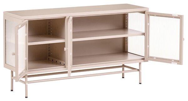 Vitrin DEVON Fém 115 cm Bézs