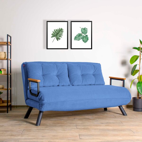 Kanapé futon Sandy (kék)
