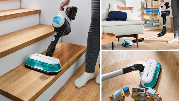 Bosch BCS71HYG1 vezeték nélküli Porszívó, Fekete-Fehér