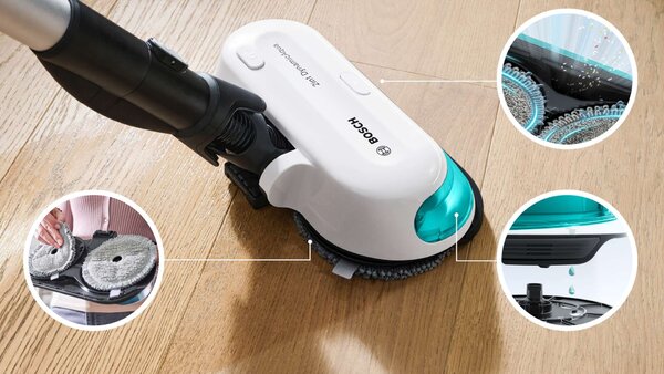 Bosch BCS71HYG1 vezeték nélküli Porszívó, Fekete-Fehér