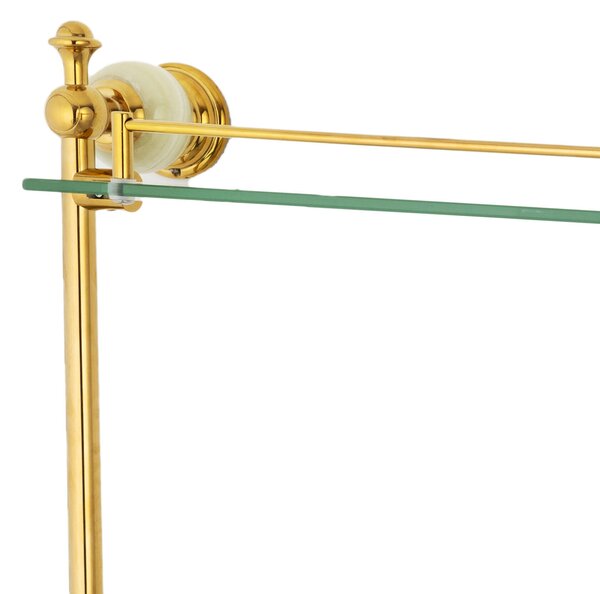 Fürdőszoba polc, TRENDY'S falra szerelhető jade-arany 46 cm X 53 cm