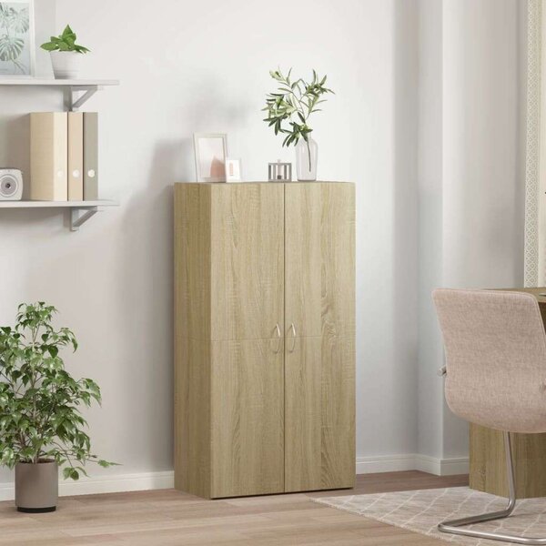 VidaXL Fa Irattartó Szekrény - Sonoma Tölgy - 60x32x115 cm