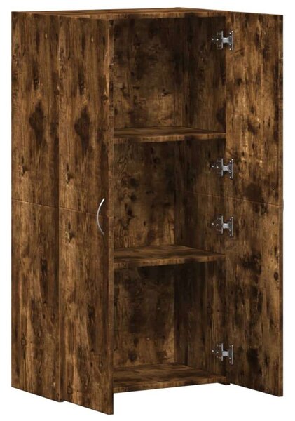 VidaXL Irattartó Szekrény - Füstös Tölgy - 60x32x115 cm