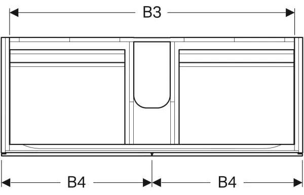 Geberit Xeno2 Mosdószekrény - Falra Szerelhető - 120cm+
