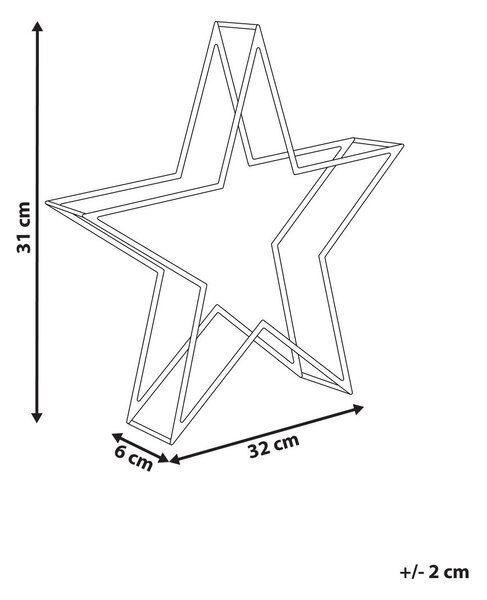 Kültéri dekoráció LED SIMO 31 cm Csillag Fehér