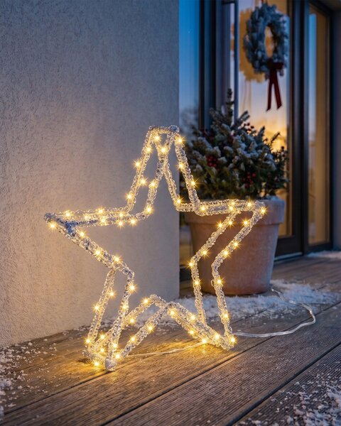 Kültéri dekoráció LED SIMO 31 cm Csillag Fehér