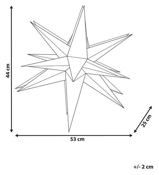 Függő dekoráció LED BHAGIRATHI 44 cm Csillag Törtfehér