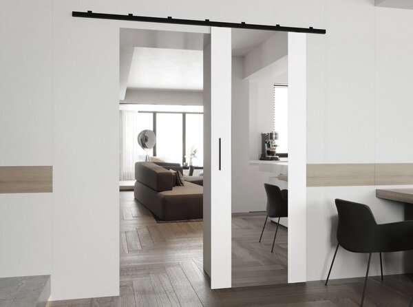 CONROE 2 belső tükrös tolóajtó - 80 cm, fehér