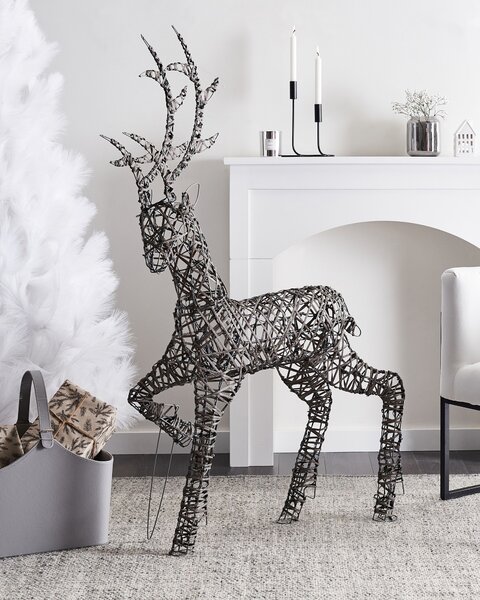 Kültéri dekoráció LED HUSAVIK 140 cm Rénszarvas Ezüst