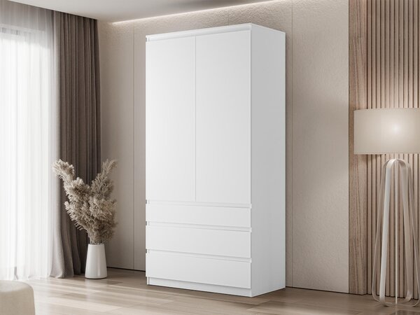 Gardróbszekrény Comfivo Structor, Laminált forgácslap, 202x100x52cm, Fehér