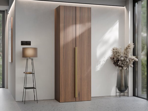 Könyvespolc Comfivo 578, Zárt, Ajtókkal, Laminált forgácslap, 200x70x42cm, Dió, Aranysárga