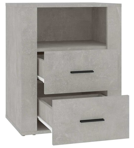 Betonszürke szerelt fa éjjeliszekrény 50 x 36 x 60 cm